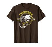 Foreigner 1977 Eagle with Guitar Vintage Band T-Shirt, Men, Brown, X-Large