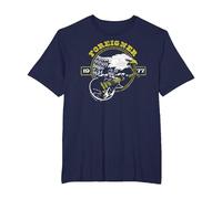 Foreigner 1977 Eagle with Guitar Vintage Band T-Shirt, Men's Big and Tall, Navy Blue, 2X Tall