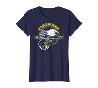 Foreigner 1977 Eagle with Guitar Vintage Band T-Shirt, Women, Navy Blue, XX-Large