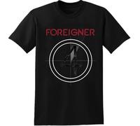 Foreigner 4 Studio Men's T-Shirt Cover Art 80S Concert Tour Top Men's Unisex Tee Black(X-Large)