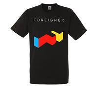 Foreigner Tape Black Mens T-Shirt Men Tee Shirt(Medium)