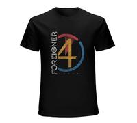 Foreigner Urgent 4 Men's T Shirt Pop Song Funk Concert Tour Merch Black XL