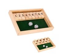 Forena Shut The Box Game for Adults, Wooden Pub Dice Number Table Game | Classic Adult Party Game for Pub Nights, Home Bars, Game Nights and Social Gatherings
