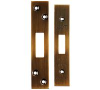 Forend Strike and Fixing Pack Suitable for Deadlocks Antique Brass