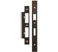 Forend Strike & Fixing Pack For DIN Euro Sash & Bathroom Lock Matt Bronze