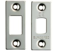 Forend Strike & Fixing Pack Suitable for Tubular Deadbolt Bright Steel