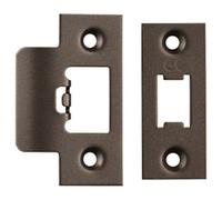 Loops Forend Strike & Fixing Pack Suitable for Tubular Latch Matt Bronze Loops Multicolor
