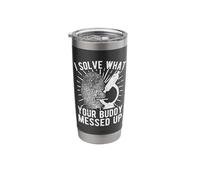 Forensic Analyst Solve What Buddy Messed Up Squad Crime Lab Stainless Steel Insulated Tumbler