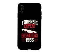 Forensic Expert Since Birth 1986 True Crime Themed Birthday Case for iPhone XS Max