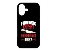 Forensic Expert Since Birth 1987 True Crime Themed Birthday Case for iPhone 17