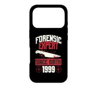 Forensic Expert Since Birth 1999 True Crime Themed Birthday Case for iPhone 17 Pro