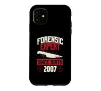 Forensic Expert Since Birth 2007 True Crime Themed Birthday Case for iPhone 11