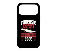 Forensic Expert Since Birth 2008 True Crime Themed Birthday Case for iPhone 17 Pro Max