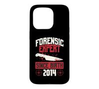 Forensic Expert Since Birth 2014 True Crime Themed Birthday Case for iPhone 15 Pro