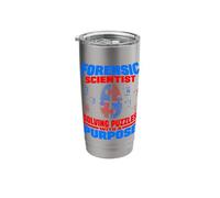 Forensic Expert Solves Puzzles at The Crime Scene, Investigator Stainless Steel Insulated Tumbler