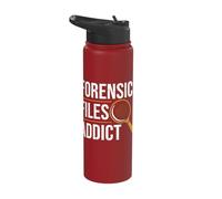 Forensic Files Addict Forensic Scientist Apparel Stainless Steel Insulated Water Bottle