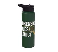 Forensic Files Addict Forensic Scientist Apparel Stainless Steel Insulated Water Bottle