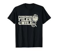 Forensic Files and Chill Value Graphic T-Shirt, Men, Black, M