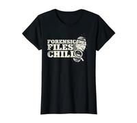 Forensic Files and Chill Value Graphic T-Shirt, Women, Black, M