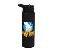 Forensic Lab Rat - Chemistry Mouse Lab Rat Stainless Steel Insulated Water Bottle