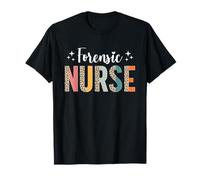 Forensic Nurse Hospital Nursing Retro Leopard for Nurses T-Shirt