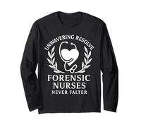 Forensic Nurse Practitioner Never Falter Coroner Nursing Long Sleeve T-Shirt
