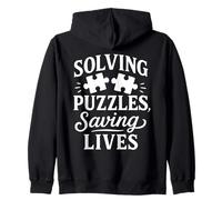 Forensic Nurse Practitioner Puzzles Saving Lives Coroner Zip Hoodie