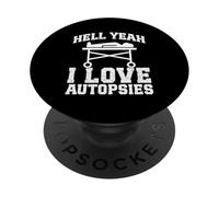 Forensic Pathologist I love Autopsy Tech Funny Pathology PopSockets Adhesive PopGrip