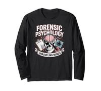 Forensic Psychology, Unraveling Minds Fun Skull and Brain Long Sleeve T-Shirt