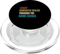 Forensic Science I Enjoy Walks Through The Crime Scenes PopSockets PopGrip for MagSafe