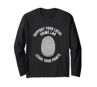 Forensic Science Investigator Fingerprint Long Sleeve T-Shirt