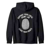 Forensic Science Investigator Fingerprint Zip Hoodie