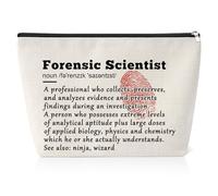 Forensic Scientist Gifts Makeup Bag Forensic Science Teacher Gifts Forensic Investigator Presents Criminologist Gifts Zipper Pouch Birthday Gifts for Women Friend Sister Friendship Toiletry Bag