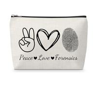 Forensic Scientist Gifts Makeup Bag Forensics Graduation Gift Medical Examiner Gifts for Women Crime Scene Investigator Gift Christmas Birthday Presents for Coworkers Friends Sisters Cosmetic Pouch
