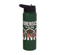 Forensics is in My DNA Forensic Scientist Apparel Stainless Steel Insulated Water Bottle
