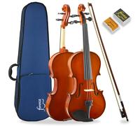 Forenza Prima I Full Size Violin Outfit with Hardwood Fingerboard, Ebony Pegs, Lightweight Hard Case, Wood Bow, Rosin, Steel Core Strings