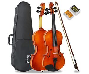 Forenza Uno Series 4/4 Full Size Violin Outfit for Beginner with Lightweight Hard Case, Wood Bow, Rosin, Steel Core Strings
