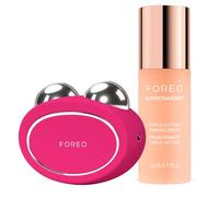 FOREO BEAR 2 + Supercharged Triple-Action Firming Serum 30ml Bundle Fuchsia | Microcurrent Facial Device, Face Massager, Firming Serum, Skincare Tools, Toning, Anti Aging, Anti Wrinkle, Lifting