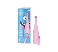 FOREO ISSA 4 Baby - Silicone Sonic Electric Toothbrush Bundle for Babies, 2-Sided Bristles, Fun Smile Feature, Gum Massage, 12 Months of Care with Extra Electric Toothbrush Head, Pearl Pink