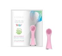 FOREO ISSA Baby Brush Head - Ultra-Soft Silicone Electric Toothbrush Head Replacement - Gentle Cleaning for Teeth & Gums - 6-Month Lifespan - BPA-Free, Bacteria-Resistant - Pearl Pink Bunny