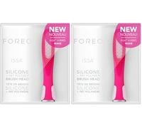 FOREO ISSA Hybrid Wave Brush Head, Medical-Grade Silicone & PBT Polymer Bristles, 6-Months Lasting, Replaceable,Fuchsia (Pack of 2)