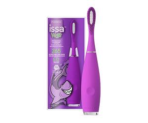FOREO ISSA kids 5-12 Electric Sonic Toothbrush, Medical-grade Silicone + PBT Polymer Bristles, 6-months Replaceable Brush Head, 265 Uses/USB Charge, Smile Helpers, FDA Approved, 2-year Warranty