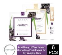 FOREO UFO Power Acai Berry Activated Face Mask Anti-Ageing Treatment 6 Pack