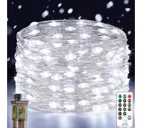 Forepin Fairy Lights Plug in, 18M 150LED Fairy Lights Mains Powered Outdoor Waterproof String Light with Remote Timer, Christmas Lights 8 Modes for Outside Indoor Garden Party Wedding Decorations