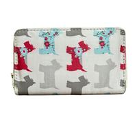 Fores Collection Scotty Dog Print Zip Around Purse - White