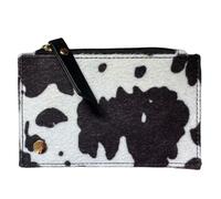 Fores collection Women's Cow Print Coin & Card Purse in White Fores collection White One Size