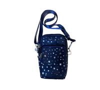 Fores collection Women's Midnight Sparkle Stars Phone Crossbody Bag - Adjustable Strap in Dark Navy | Size: Small Fores collection Dark Navy Small