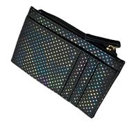 Fores collection Women's Polka Dot Metallic Card & Coin Purse in Black Fores collection Black One Size