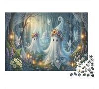 Forest 1000 Piece Jigsaw Lace Ghost Fairies As A Gift Mental Relaxation Birthday Present Wall Decor Framed Puzzle Art for Adults 52x38cm/1000pcs