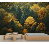 Forest 3D Wallpaper, Pine and Cypress Forest Wall Mural, Natural Scenery Murals for Living Room Bedroom TV Background Office Decor - 390x260cm